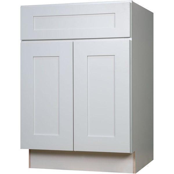 Everyday Cabinets 27-inch White Shaker Base Kitchen Cabinet - Free