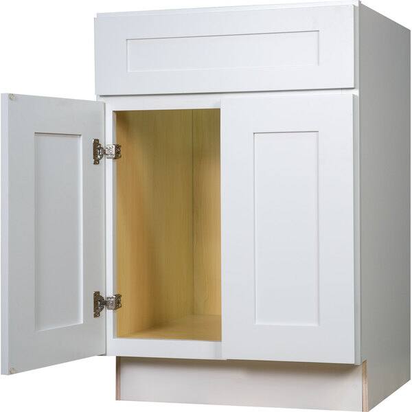 Shop Everyday Cabinets 27 Inch White Shaker Base Kitchen Cabinet