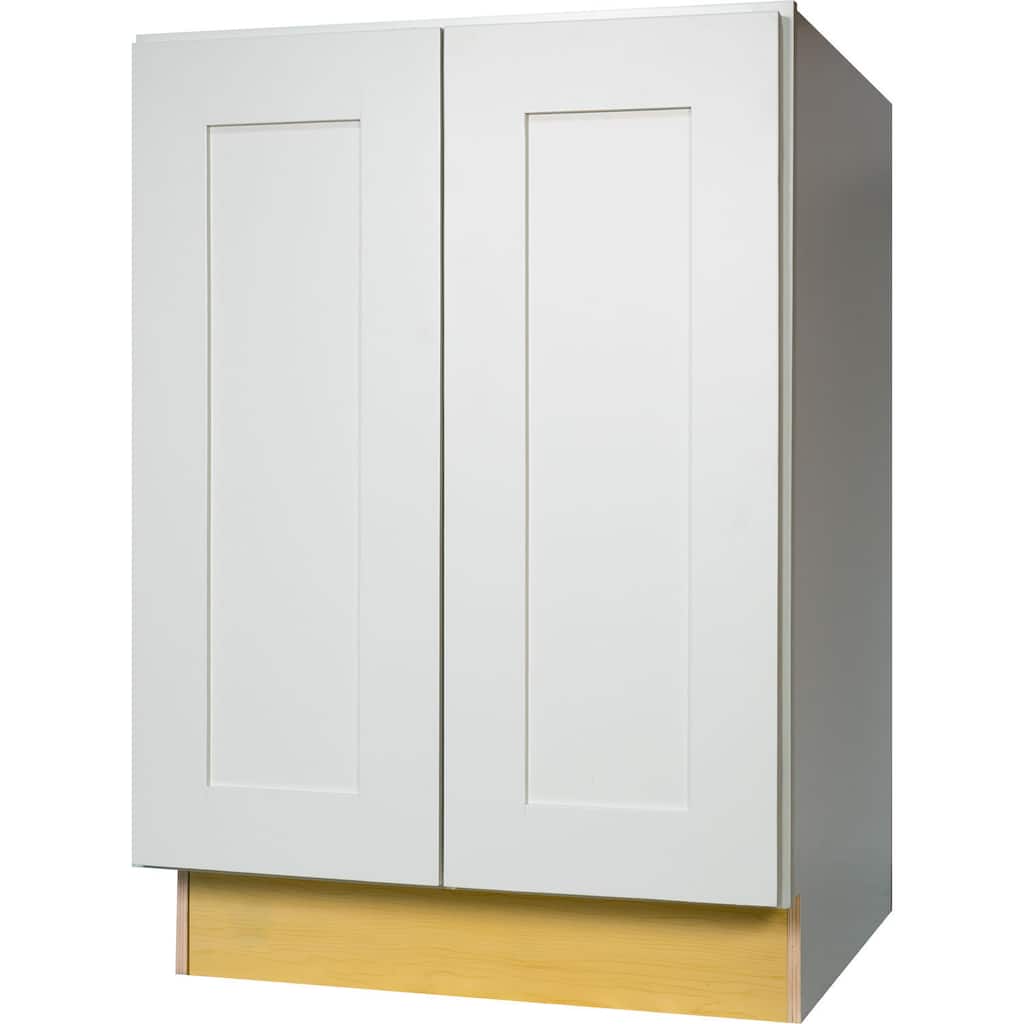 Everyday Cabinets 24-inch White Shaker Full Height Door Base Kitchen Cabinet