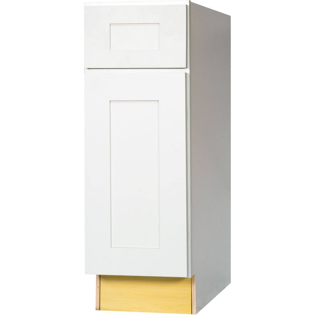 Everyday Cabinets 12-inch White Shaker Base Kitchen Cabinet
