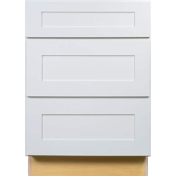 Shop Everyday Cabinets 36 Inch White Shaker 3 Drawer Base Kitchen