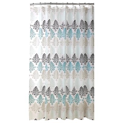Bath Bliss 70" x 72" Shower Curtain in Paisley Design