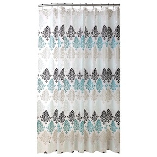 1 Count VCNY Home 70" X 72" Gold Postal Chloride Free PEVA Shower Curtain 