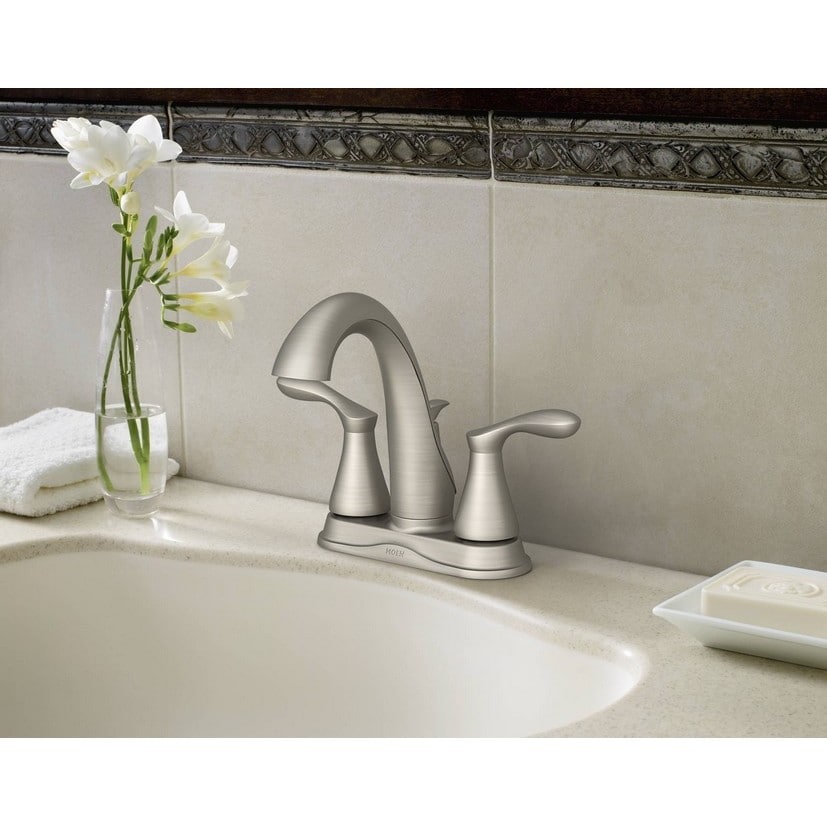 Shop Moen Varese Centerset Bathroom Faucet 84948srn Spot Resist