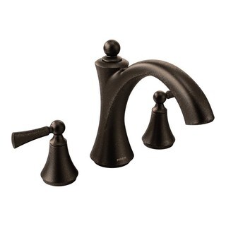 Moen Oil Rubbed Bronze Double-handle Low Arc Roman Tub Faucet ... Moen Oil Rubbed Bronze Double-handle Low Arc Roman Tub Faucet ...