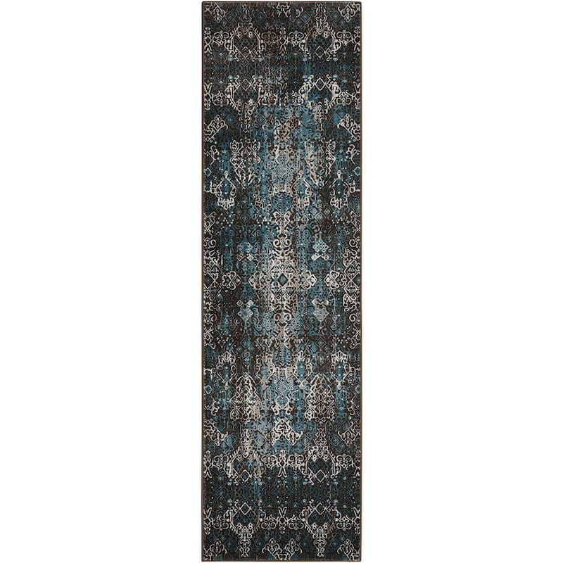 Nourison Karma Vintage Over-Dyed Medallion Area Rug