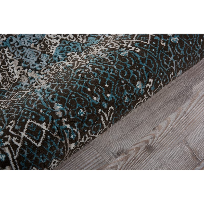 Nourison Karma Vintage Over-Dyed Medallion Area Rug