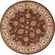 preview thumbnail 11 of 43, Nourison Modesto Persian Floral Border Area Rug 7'10" Round - Brown - Round