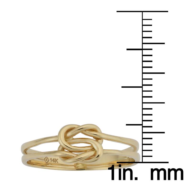 Fremada 14k Yellow Gold High Polish Double Love Knot Ring