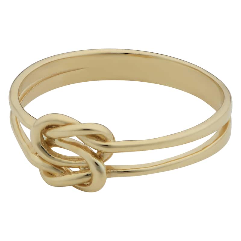Fremada 14k Yellow Gold High Polish Double Love Knot Ring