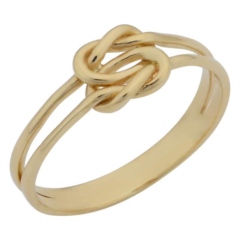 Fremada 14k Yellow Gold High Polish Double Love Knot Ring - Size 6