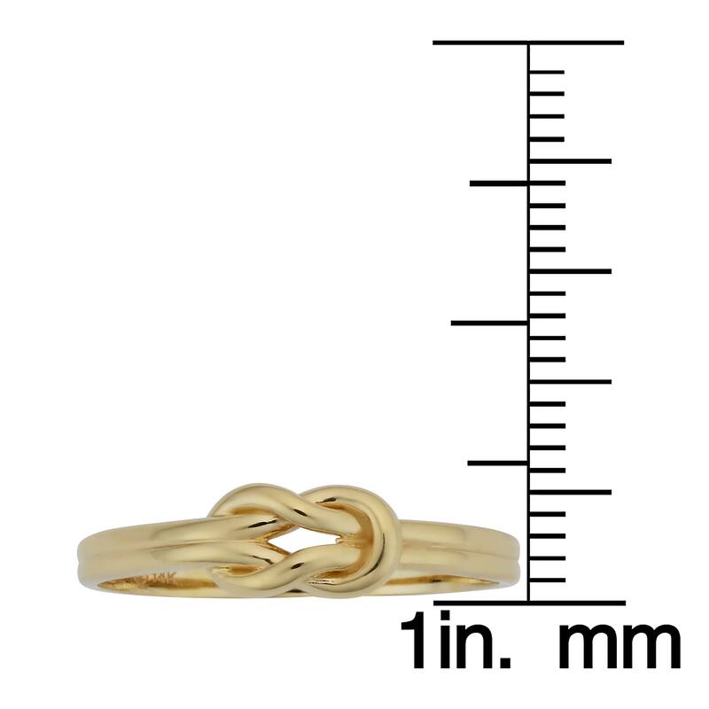Fremada 14k Yellow Gold High Polish Love Knot Ring
