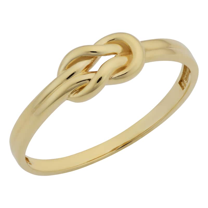 Fremada 14k Yellow Gold High Polish Love Knot Ring - Size 6