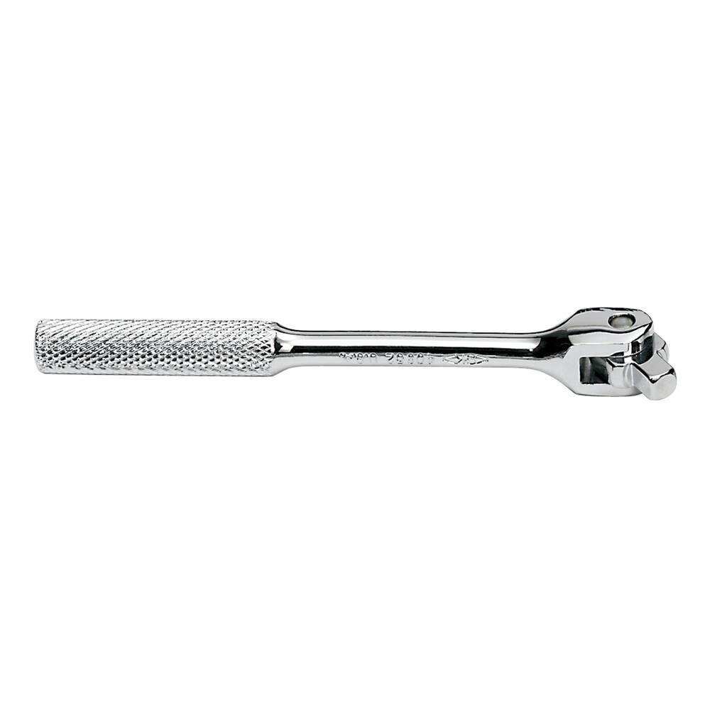 S K Hand Tools 1/4-inch Drive 5.4-inches Long Socket with Flex Handle - Silver