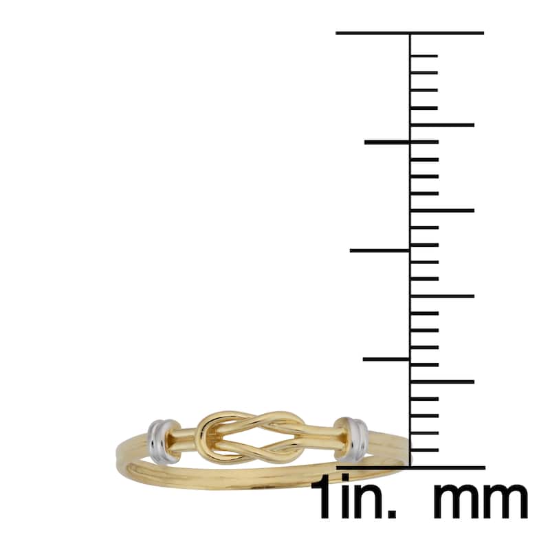 Fremada 14k Two-Tone Gold High Polish Love Knot Ring