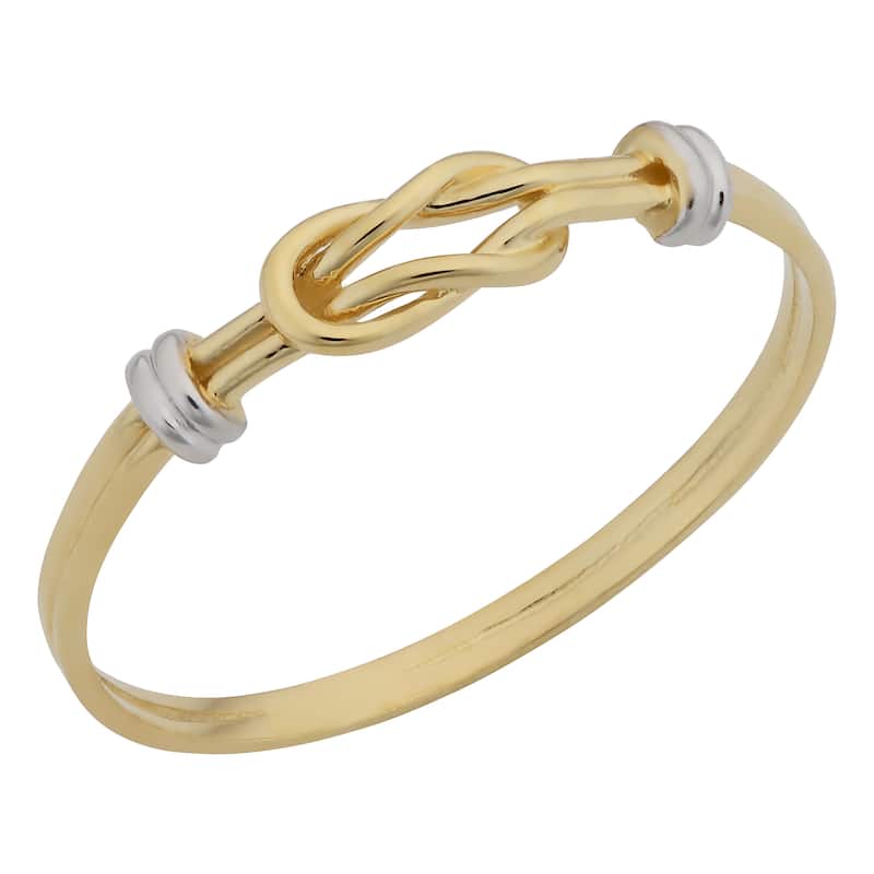 Fremada 14k Two-Tone Gold High Polish Love Knot Ring - Size 6