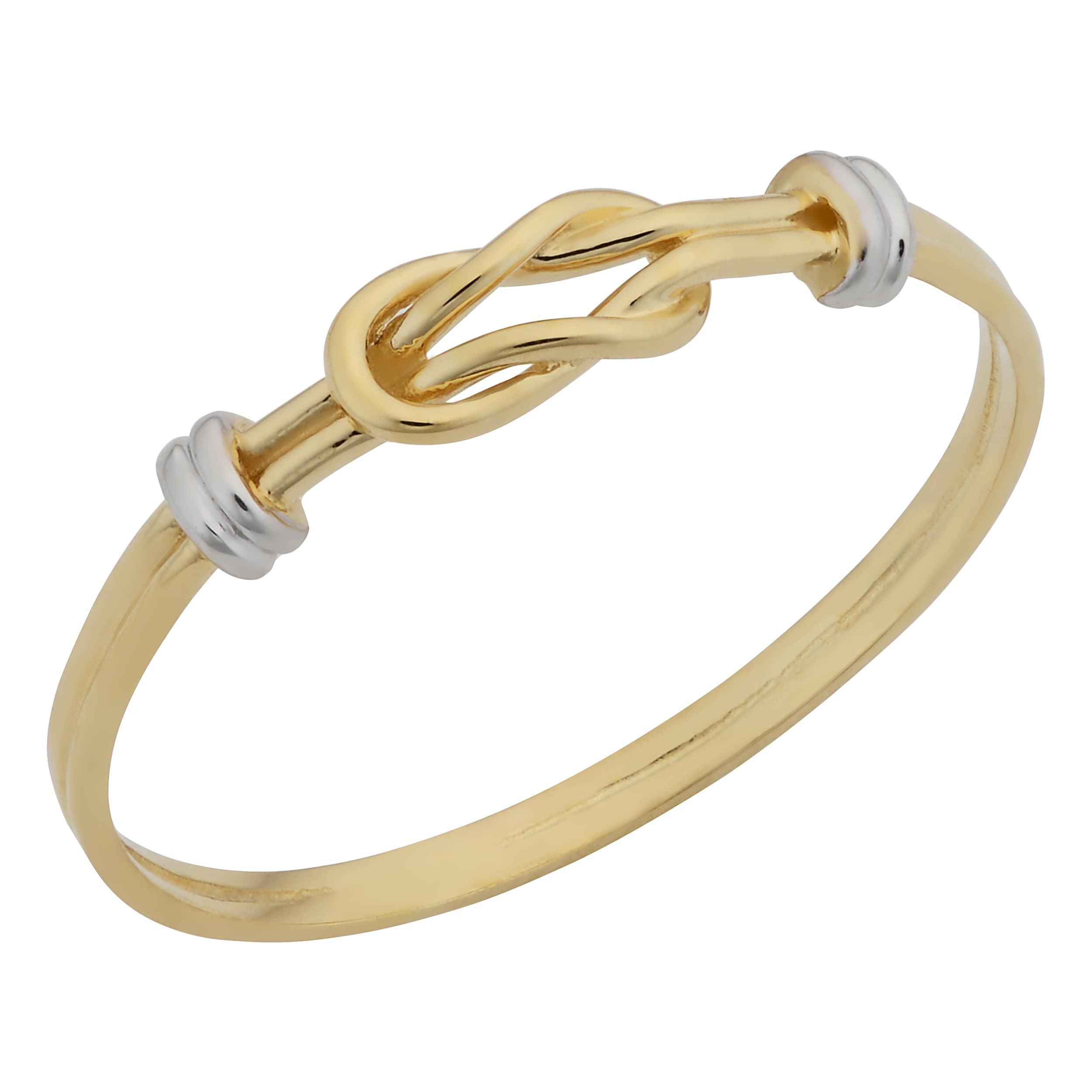 Au Naturale 14k Two-Tone Gold High Polish Love Knot Ring