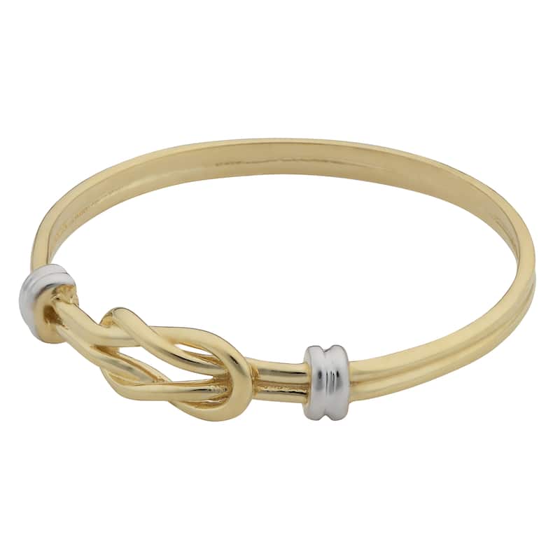 Fremada 14k Two-Tone Gold High Polish Love Knot Ring