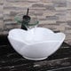 preview thumbnail 15 of 14, ELIMAX'S Lotus Round Shape White Porcelain Ceramic Bathroom Vessel Sink and Waterfall Faucet Combo