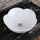preview thumbnail 7 of 14, ELIMAX'S Lotus Round Shape White Porcelain Ceramic Bathroom Vessel Sink and Waterfall Faucet Combo