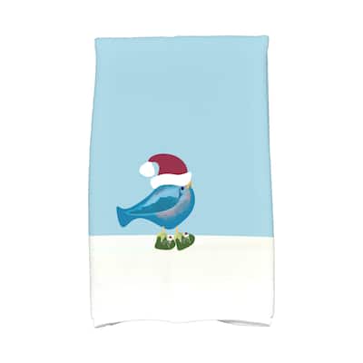 18 x 30-inch, Merry Christmas Bird, Animal Print Hand Towel