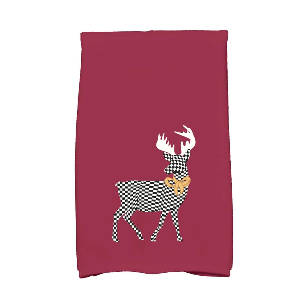 18 x 30-inch, Merry Deer, Animal Print Hand Towel