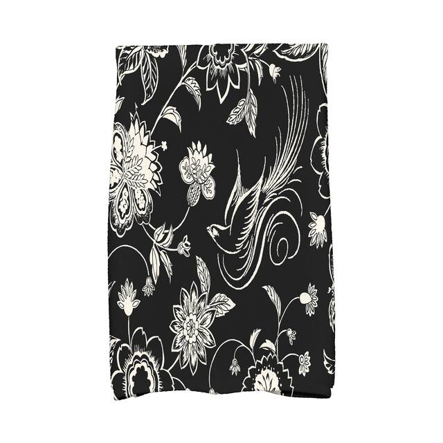 18 x 30-inch, Traditional Bird Floral, Floral Print Hand Towel