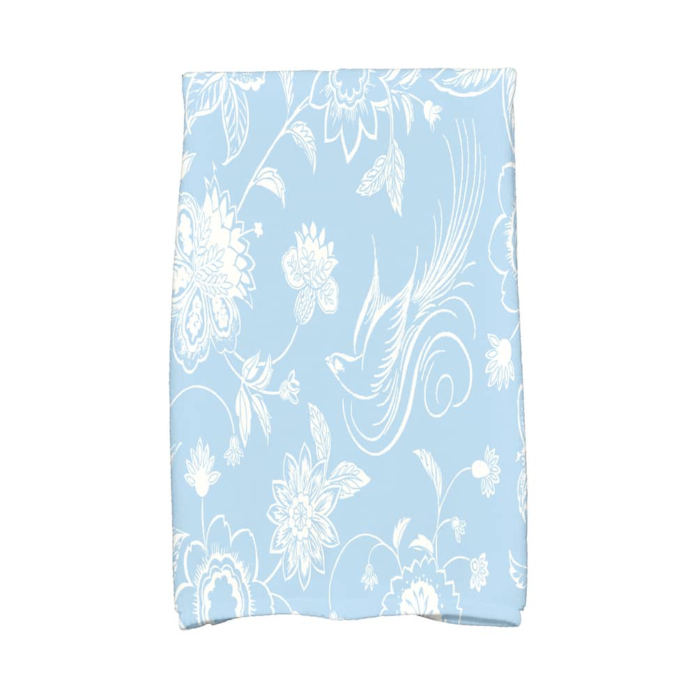 18 x 30-inch, Traditional Bird Floral, Floral Print Hand Towel