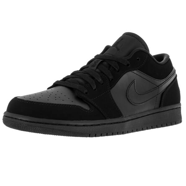 Shop Nike Jordan Men S Air Jordan 1 Low Black Basketball Shoe