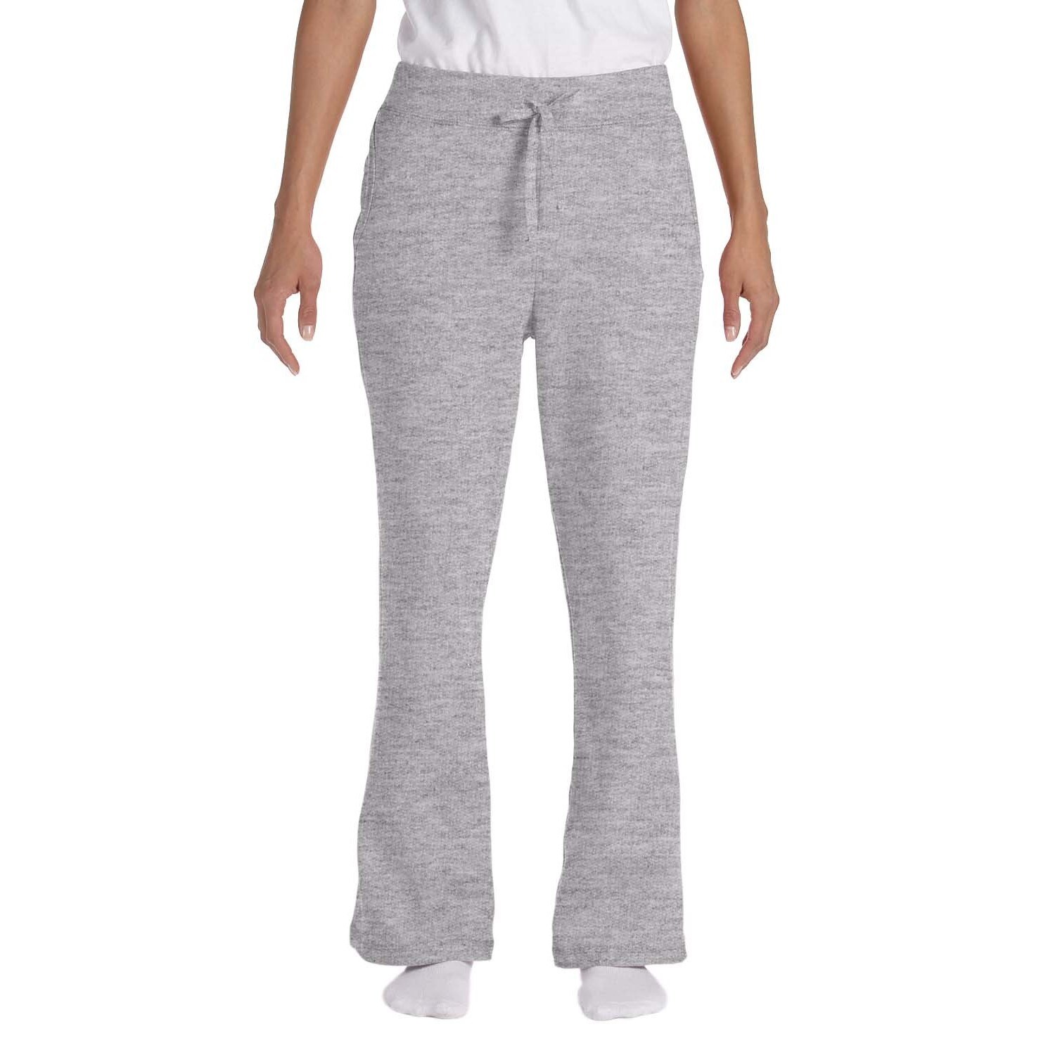 gildan women's open bottom sweatpants