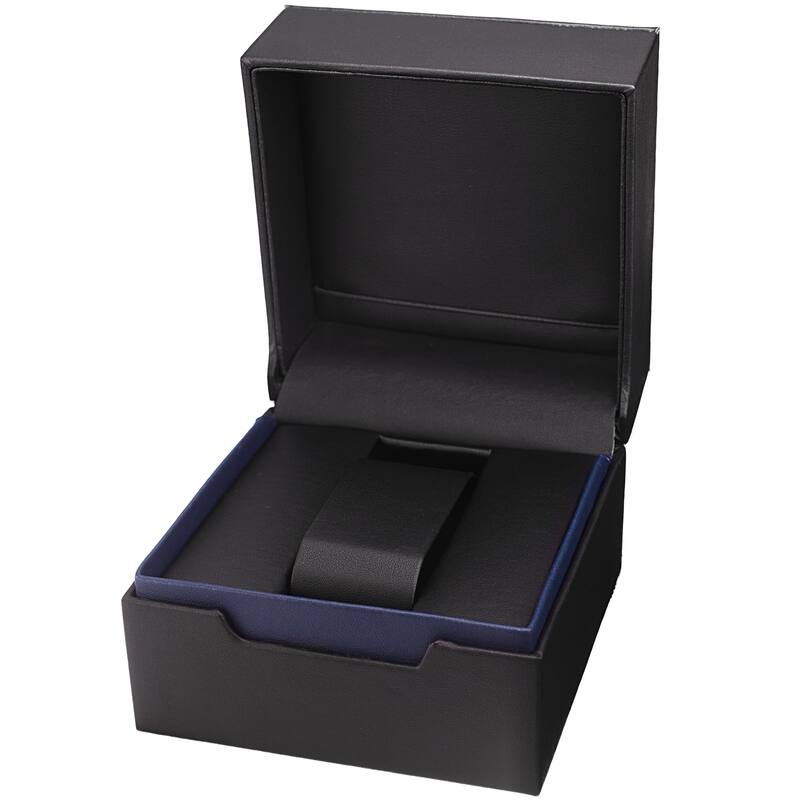 Joshua & Sons Men's Quartz Easy-to-Read Date Blue Leather Strap Watch