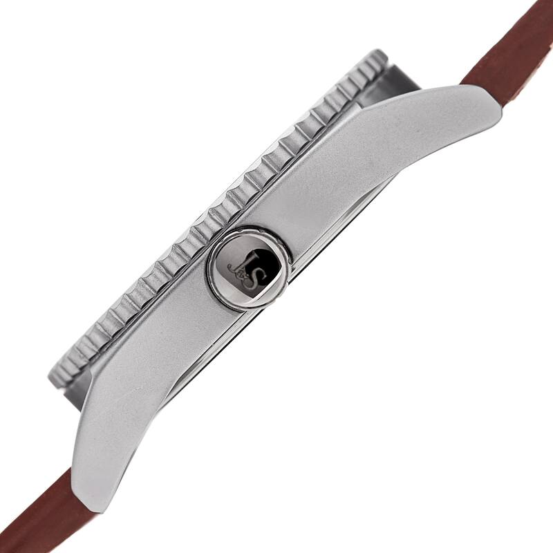 Joshua & Sons Men's Quartz Easy-to-Read Date Blue Leather Strap Watch