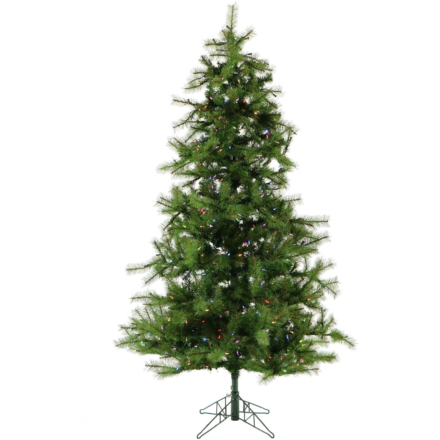 Shop Fraser Hill Farm 7 Southern Peace Pine Artificial Christmas Tree With Multicolor Clear Led Lights Easy Connect Remote Green Overstock 12319583
