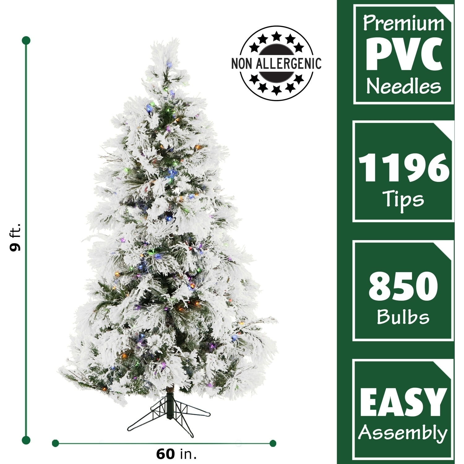 Fraser Hill Farm 7.5-ft. Jingle Pine Artificial Christmas Tree with Multicolor LED Lights and Remote Control