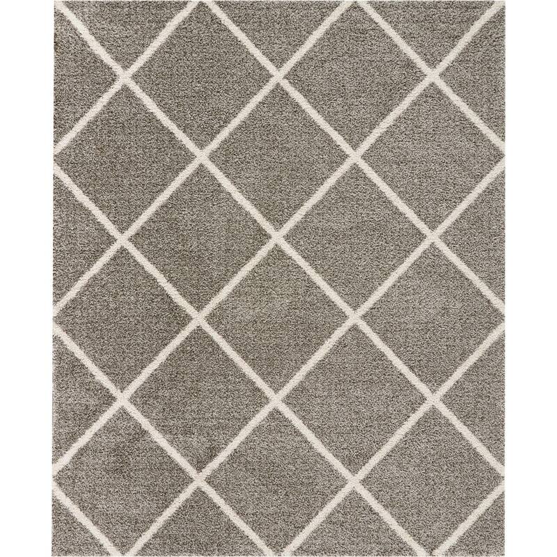 Nourison Brisbane Large Diamond Geometric Modern Shag Area Rug