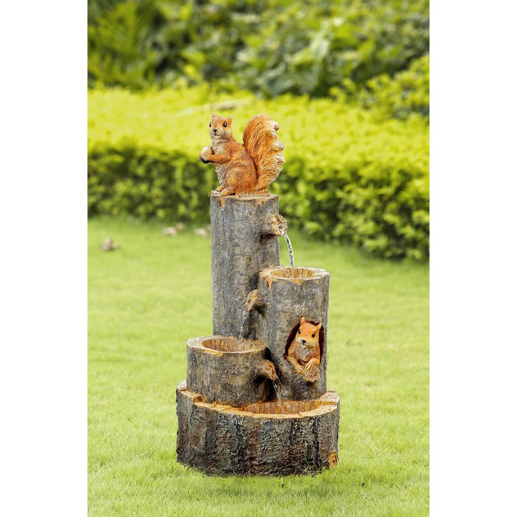 Playing Squirrels Water Fountain
