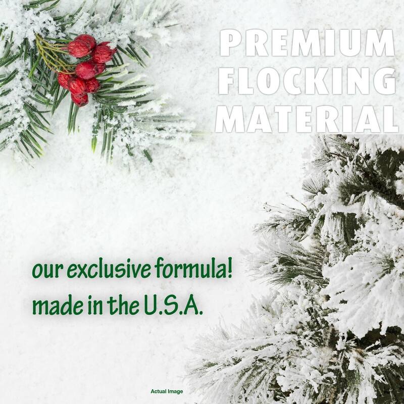 Fraser Hill Farm 12-foot Flocked Snowy Pine Christmas Tree