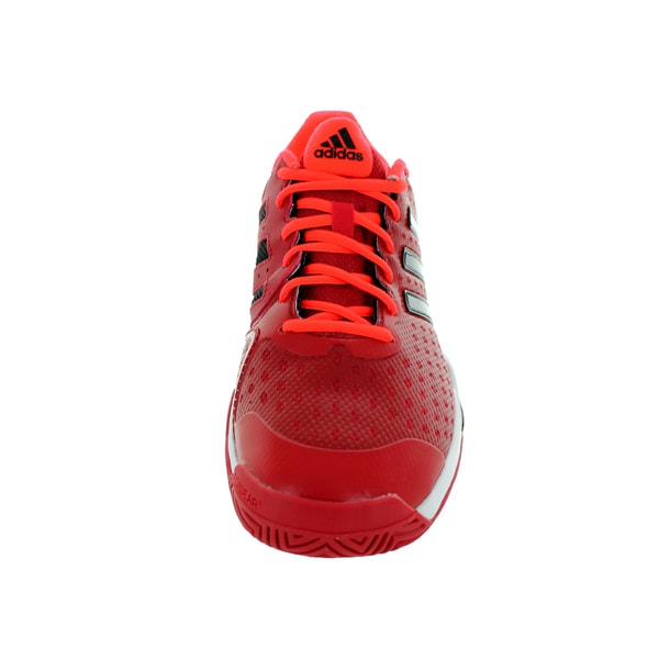 red black tennis shoes