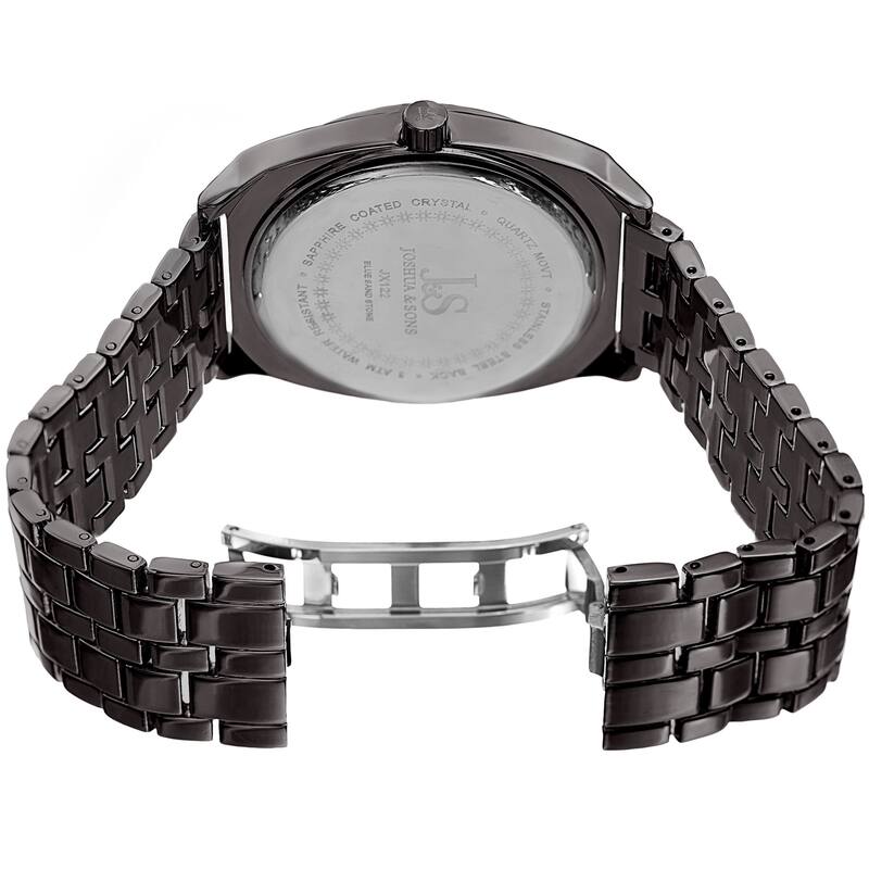 Joshua & Sons Men's Quartz Easy-to-Read Grey Bracelet Watch