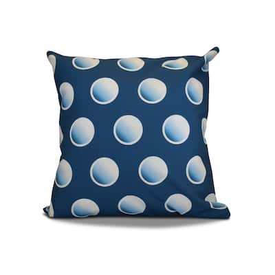 18 x 18-inch, Dip Dye Dots, Geometric Holiday Print Outdoor Pillow