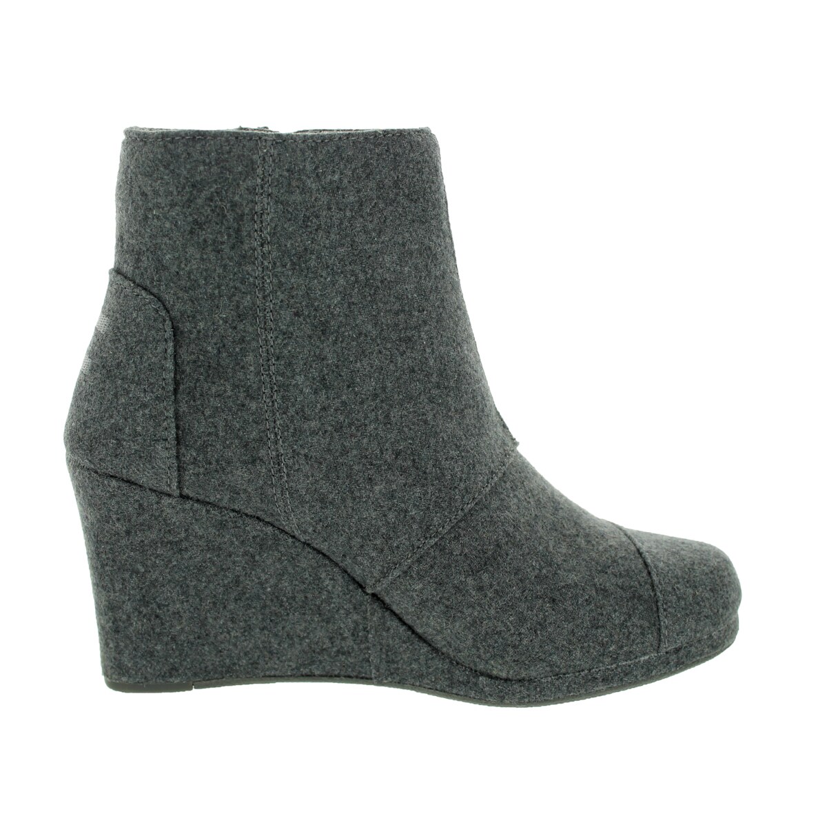 Desert Wedge High Grey Wool Boot 