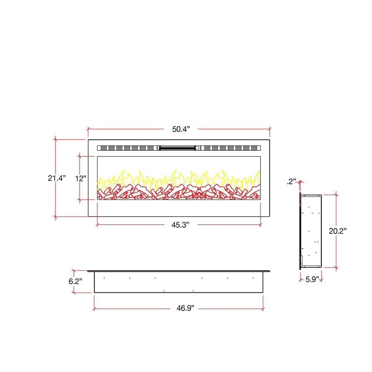 Shop Gibson Living Sydney 50 Log Recessed Home Indoor Wall