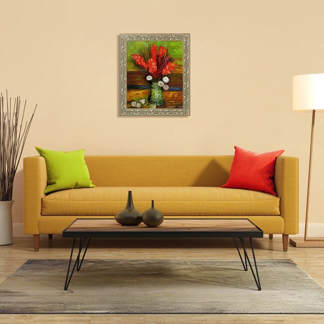 La Pastiche Vincent van Gogh 'Vase with Red Gladioli' Hand Painted