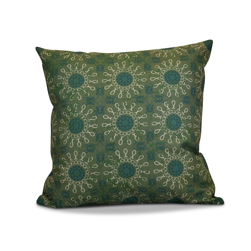 18 x 18-inch, Sun Tile, Geometric Print Outdoor Pillow