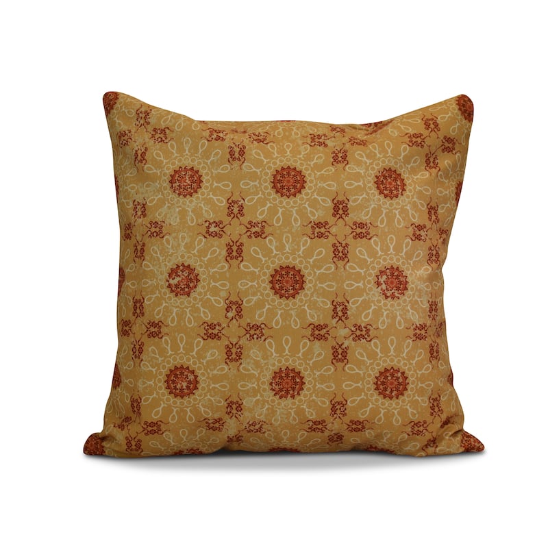 18 x 18-inch, Sun Tile, Geometric Print Outdoor Pillow