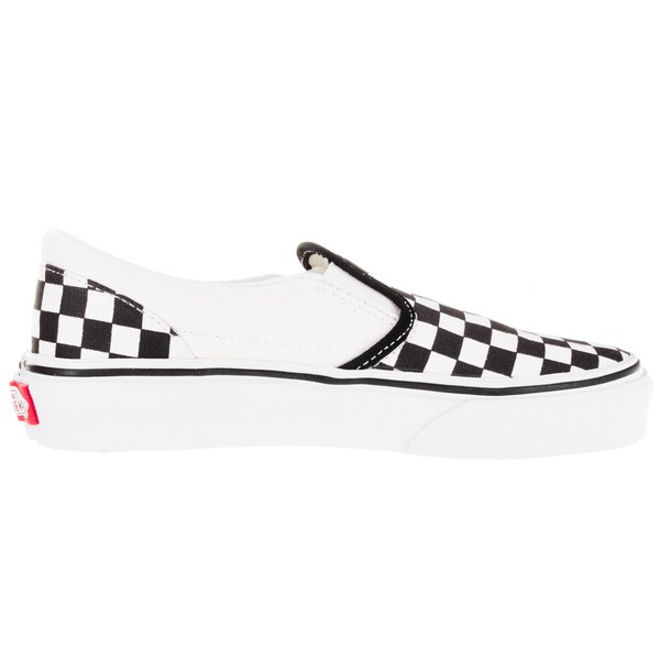 vans classic slip on checkerboard true white