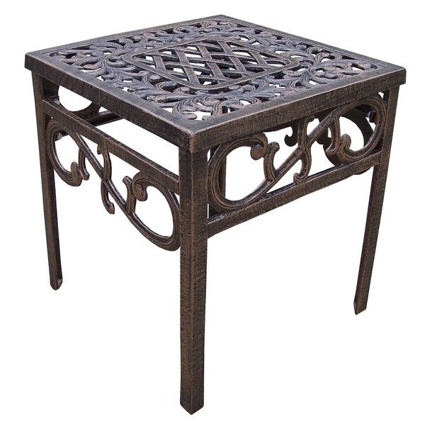 Dakota Cast Aluminum Square Side Table Free Shipping Today Dakota Cast Aluminum Square Side Table