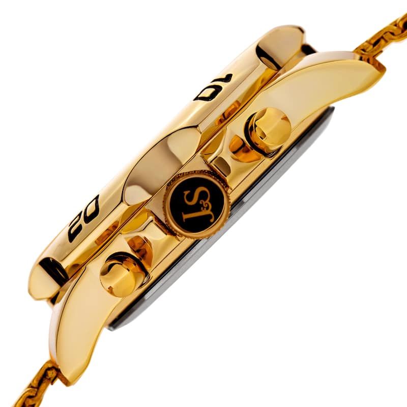 Joshua & Sons Men's Swiss Quartz Chronograph Gold-Tone Stainless Steel Bracelet Watch