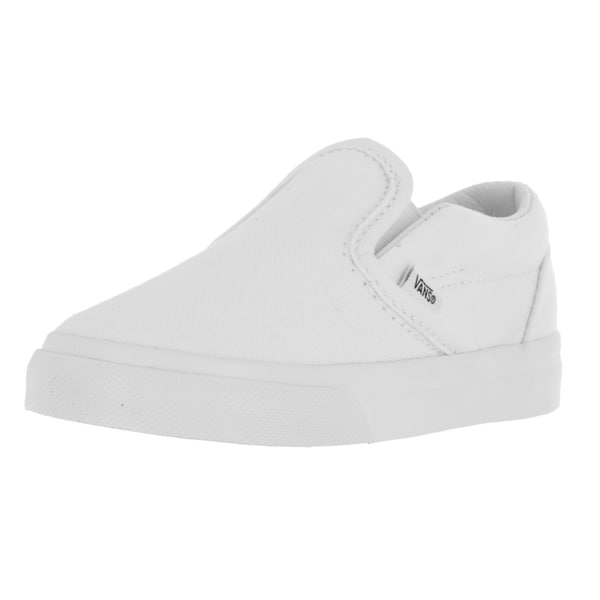 Shop Vans Toddlers' True White Canvas Classic Slip-on Skate Shoes ...