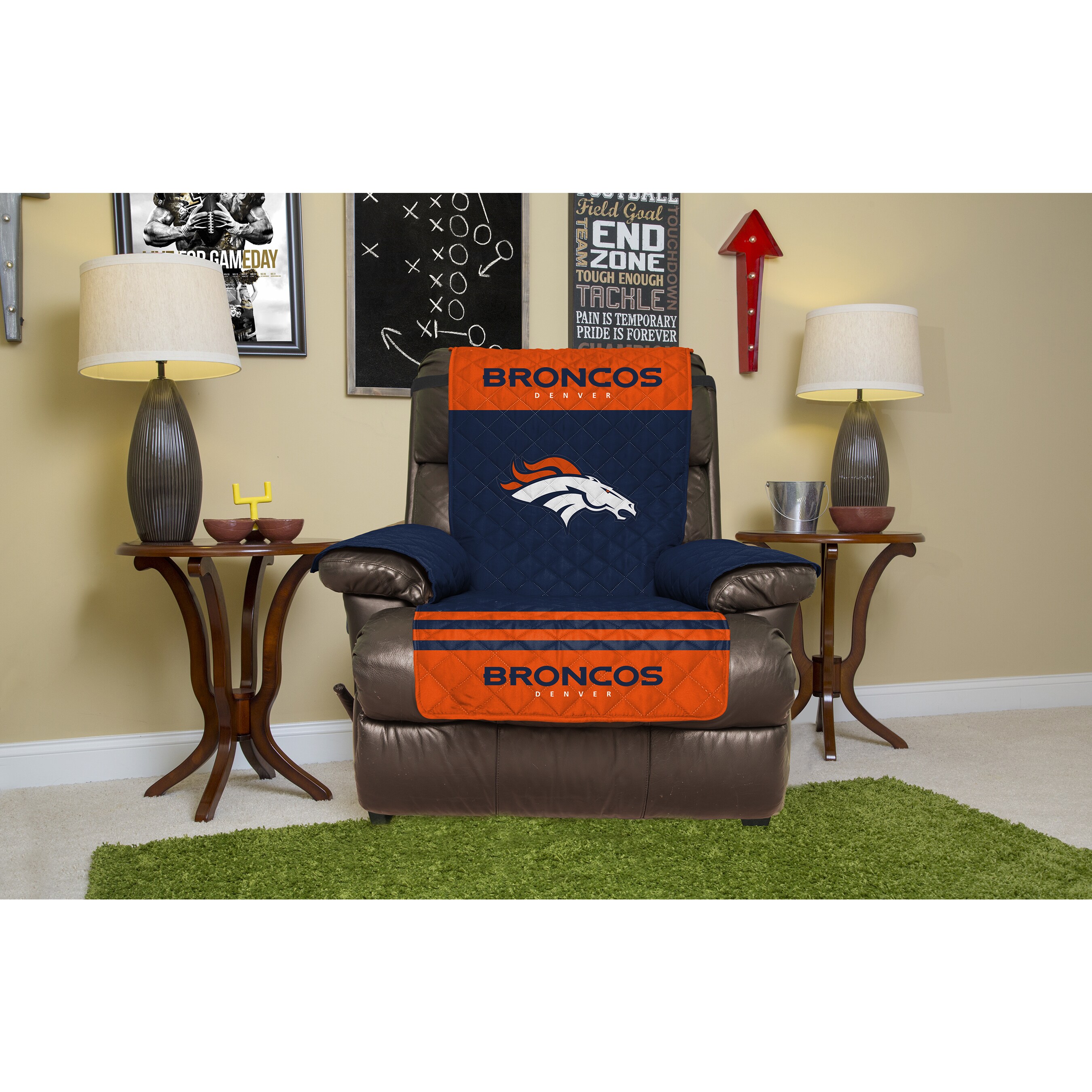 Licensed Nfldenver Broncos Recliner Protector